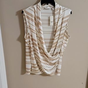 NY & CO Sleeveless low cute blouse NWT